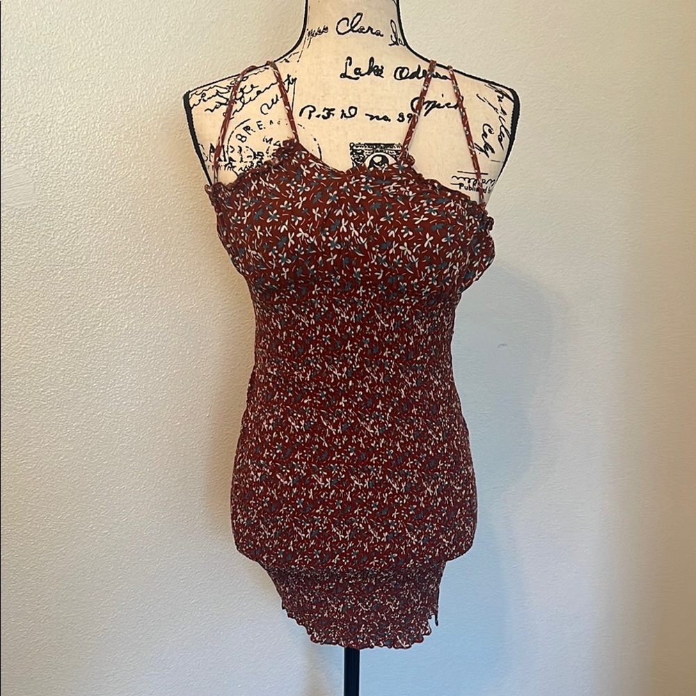 Blush Red Fitted Spaghetti Strap Mini Dress